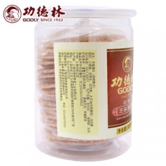 功德林 原味芝麻薄片185g 素食传统香脆饼干休闲零食罐装上海特产